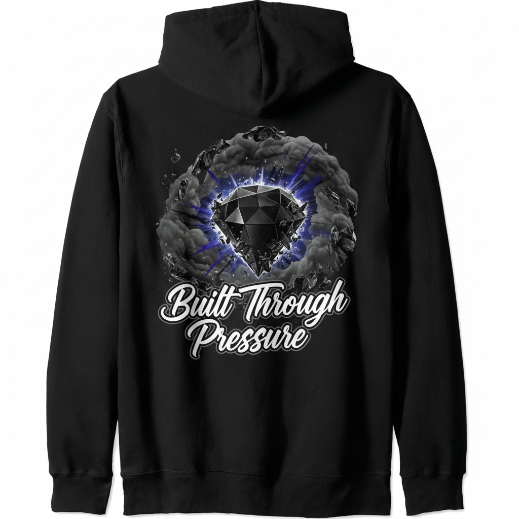 Built Through Pressure Hoodie Design