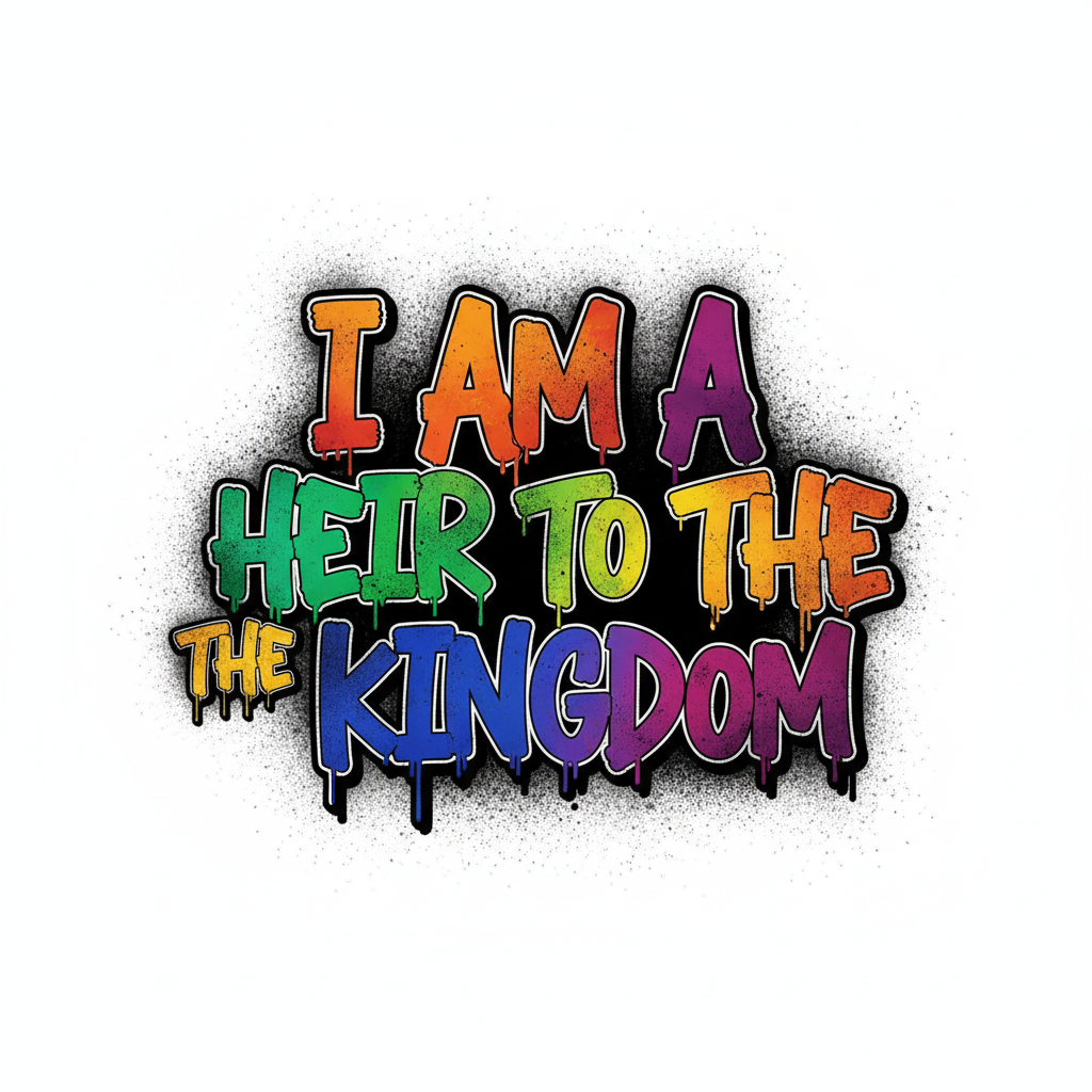 I am a heir to the kingdom graffiti design